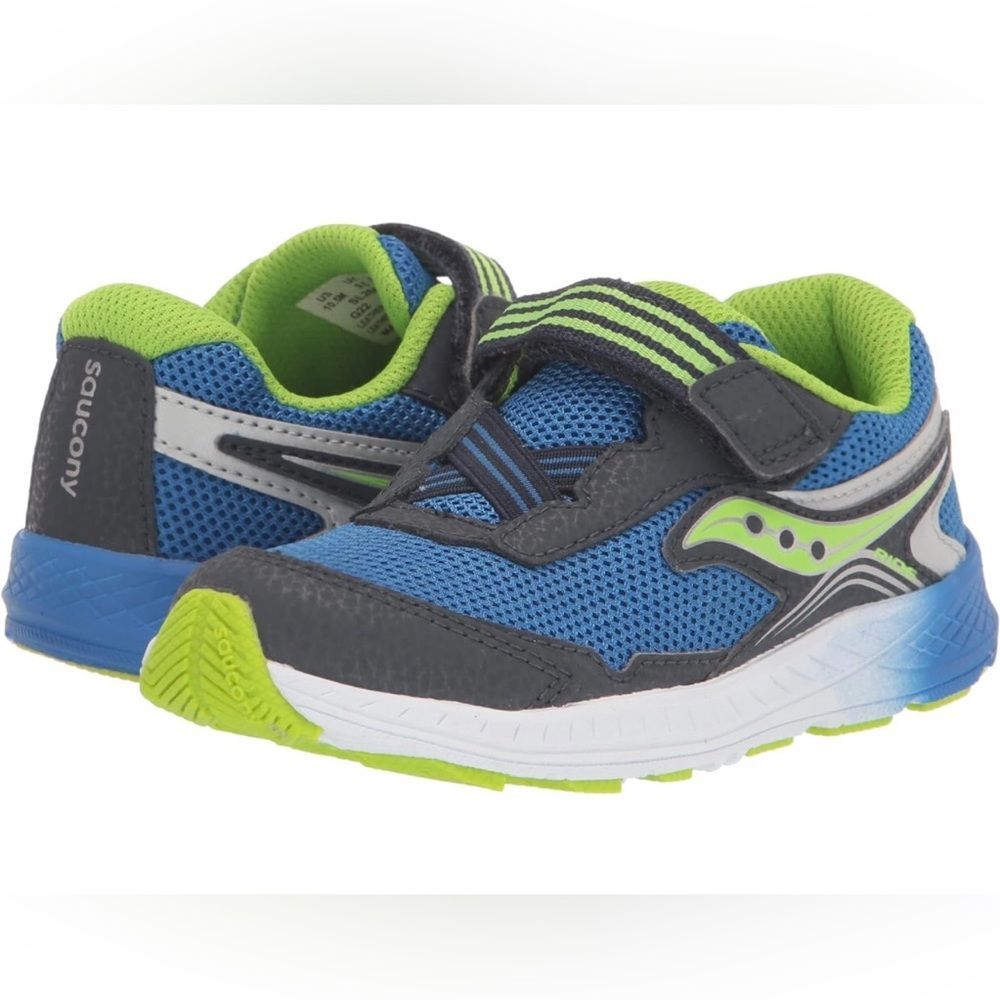 Saucony navy/green boys' sneaker, size 6W (toddler)